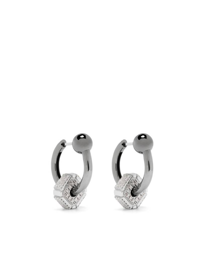 EÉRA 18kt gold mini hoop earrings - Silver von EÉRA