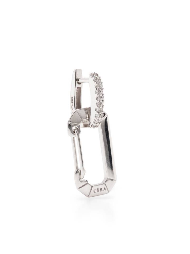 EÉRA 18kt white gold Chiara diamond hoop earring - Silver von EÉRA