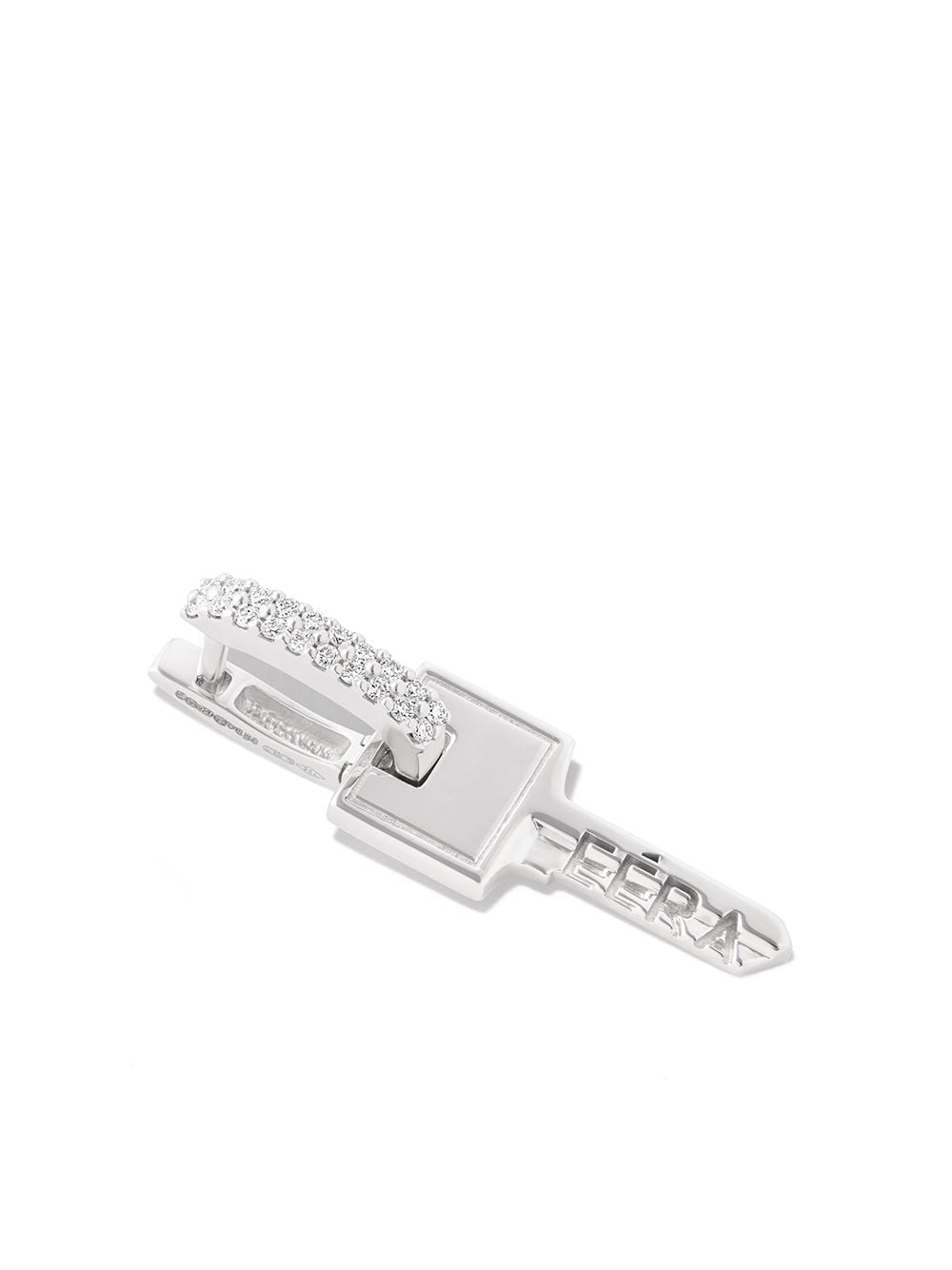 EÉRA 18kt white gold Key Drop diamond earring - Silver von EÉRA