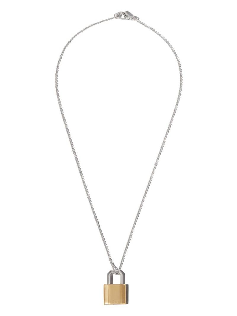 EÉRA 18kt yellow and white gold lock pendant necklace - Silver von EÉRA