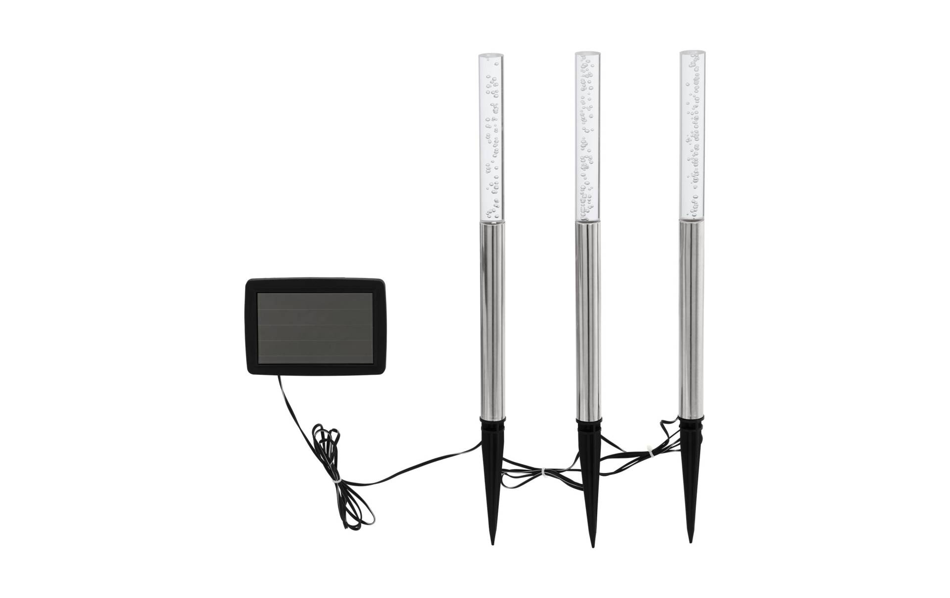 EGLO LED Gartenleuchte »SOLAR Set 3x Stab silberfarben/transparent« EGLO LED Gartenleuchte »SOLAR Set 3x Stab silberfarben/transparent« von EGLO