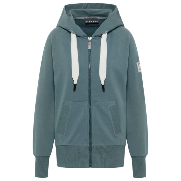 ELBSAND - Women's Kelda Hood-Jacket - Sweat- & Trainingsjacke Gr L türkis/grau von ELBSAND