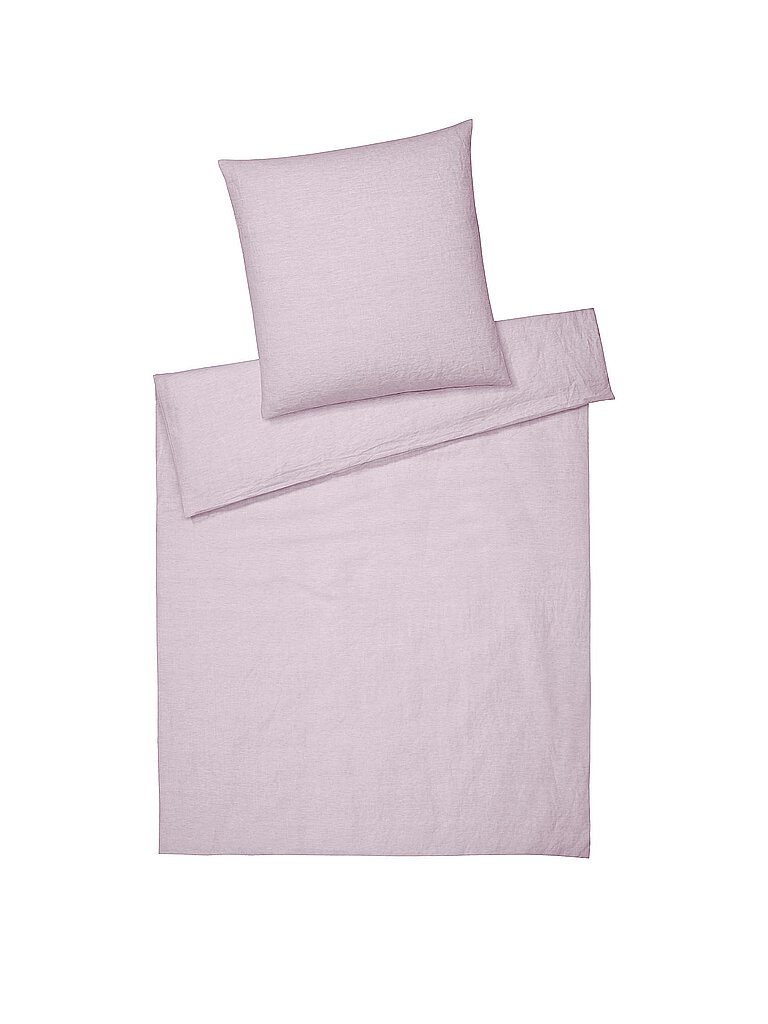 ELEGANTE Halbleinen Bettwäsche Breeze 70x90cm/140x200cm Flieder  lila von ELEGANTE