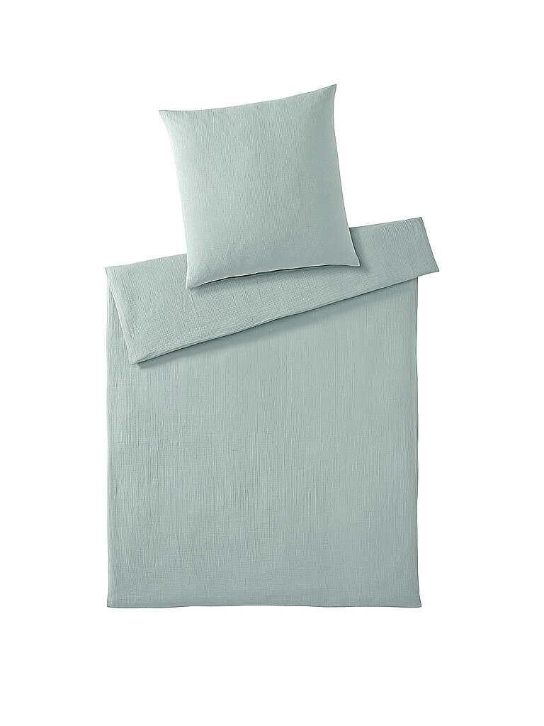 ELEGANTE Musselin Bettwäsche Smooth 70x90cm / 140x200cm Mint mint von ELEGANTE
