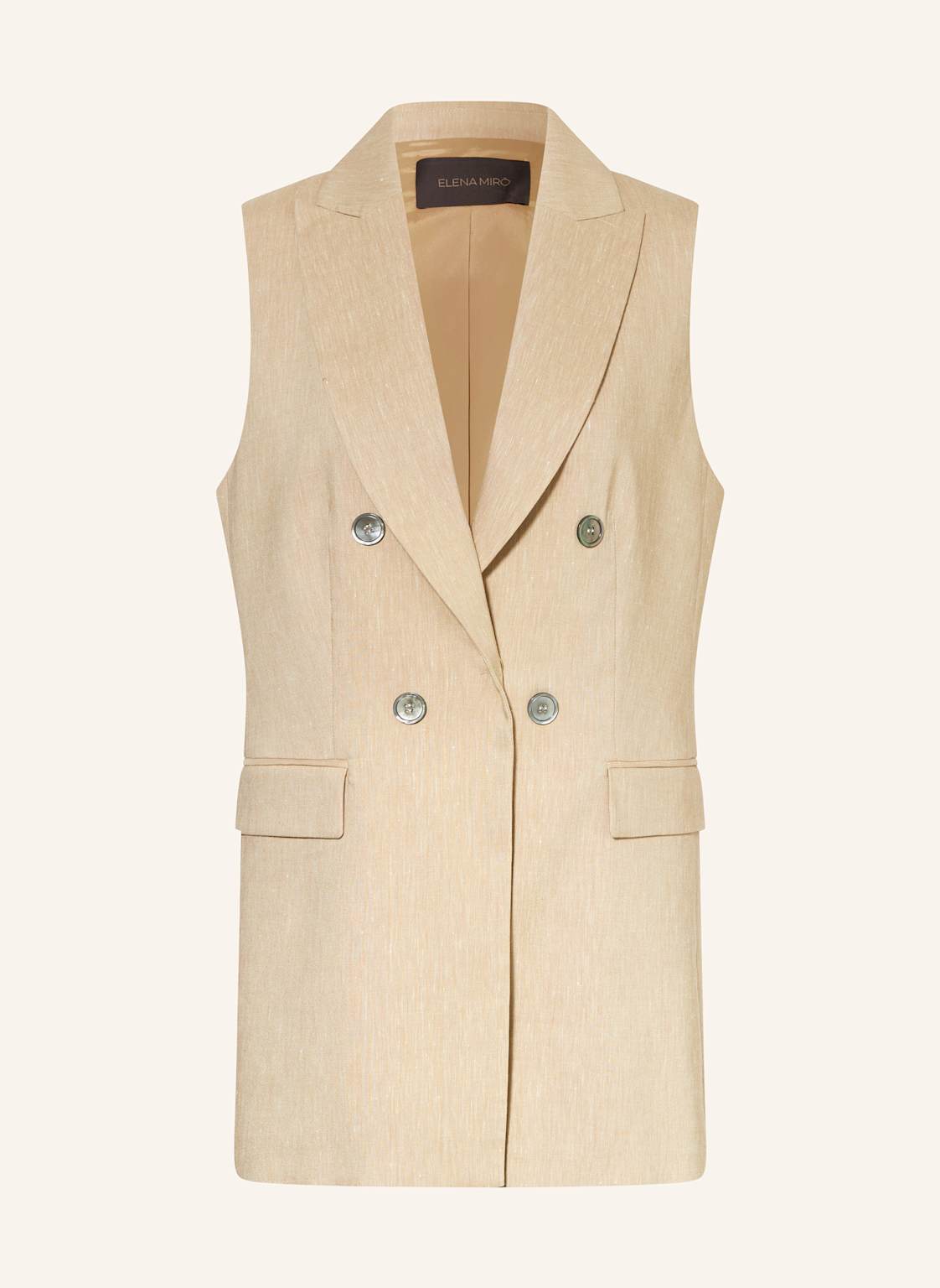 Elena Miro Blazerweste beige Elena Miro Blazerweste beige von ELENA MIRO