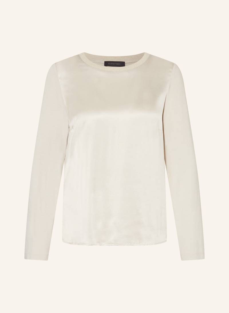 Elena Miro Blusenshirt Im Materialmix beige von ELENA MIRO