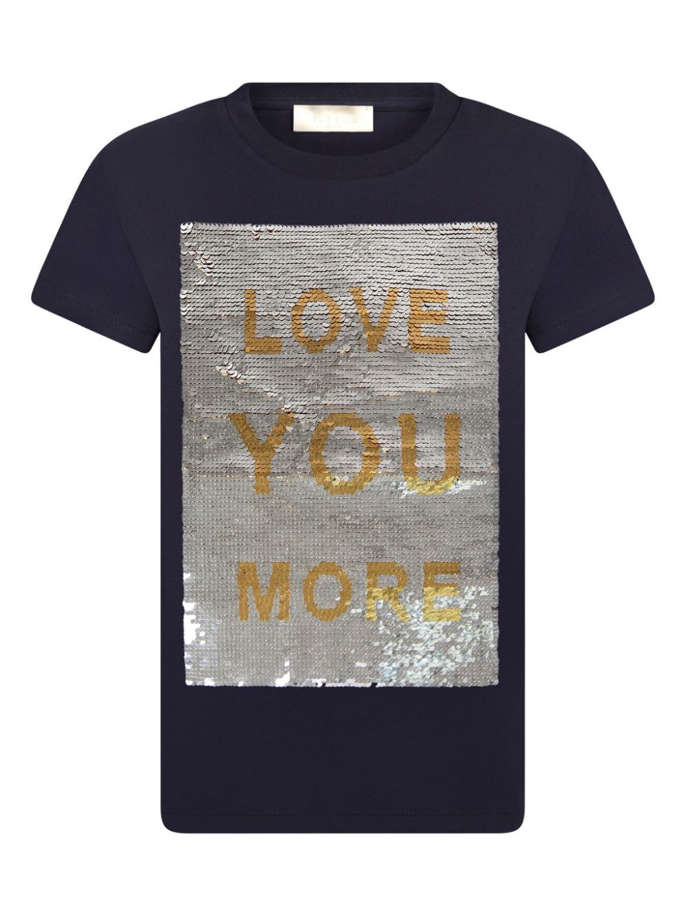 ELIE SAAB JUNIOR sequin-panel cotton T-shirt - Blue von ELIE SAAB JUNIOR