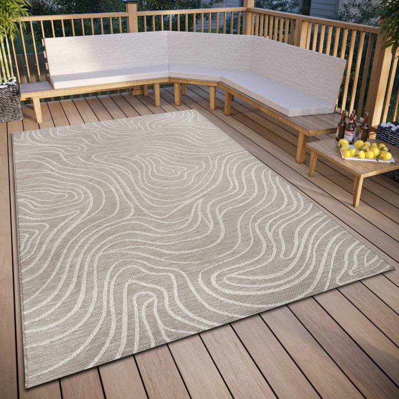 ELLE DECORATION Teppich »Calé«, rechteckig, 4 mm Höhe, In und Outdoor, Flachgewebe, wetterfest, pflegeleicht, robust von ELLE DECORATION