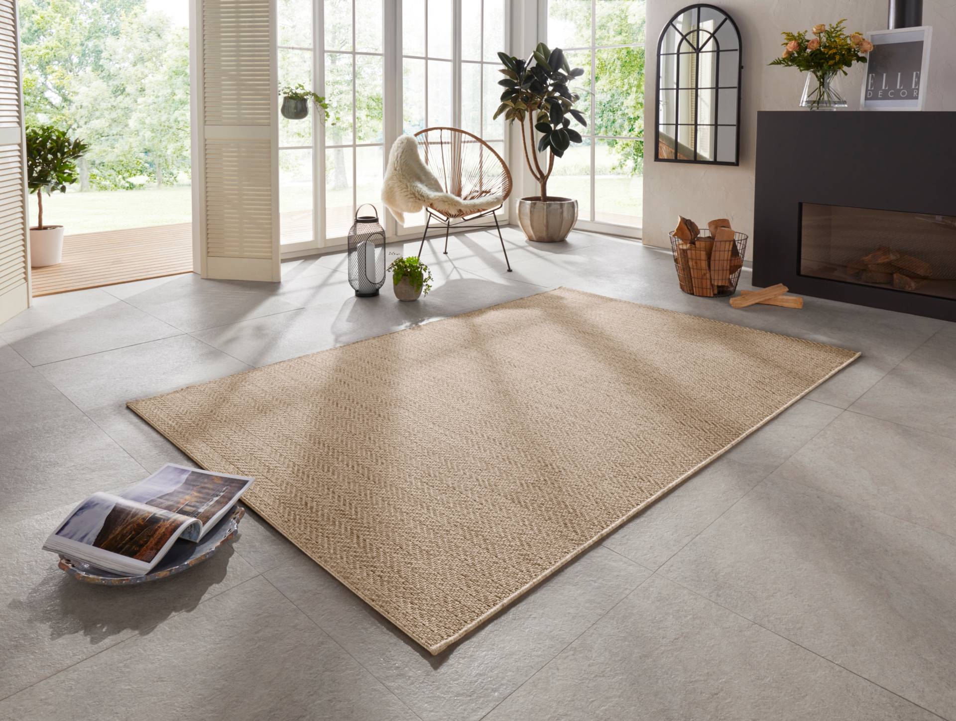 ELLE DECORATION Teppich »Caen«, rechteckig, 8 mm Höhe, In-& Outdoor, Wetterfest, Balkon, Garten, Wohnzimmer, Wasserfest ELLE DECORATION Teppich »Caen«, rechteckig, 8 mm Höhe, In-& Outdoor, Wetterfest, Balkon, Garten, Wohnzimmer, Wasserfest von ELLE DECORATION
