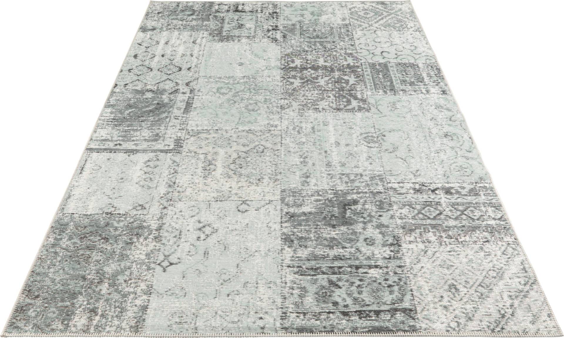 ELLE DECORATION Teppich »Denain«, rechteckig, 4 mm Höhe, Flachgewebe, Vintage Patchwork, hochwertiger Materialmix, Robust ELLE DECORATION Teppich »Denain«, rechteckig, 4 mm Höhe, Flachgewebe, Vintage Patchwork, hochwertiger Materialmix, Robust von ELLE DECORATION