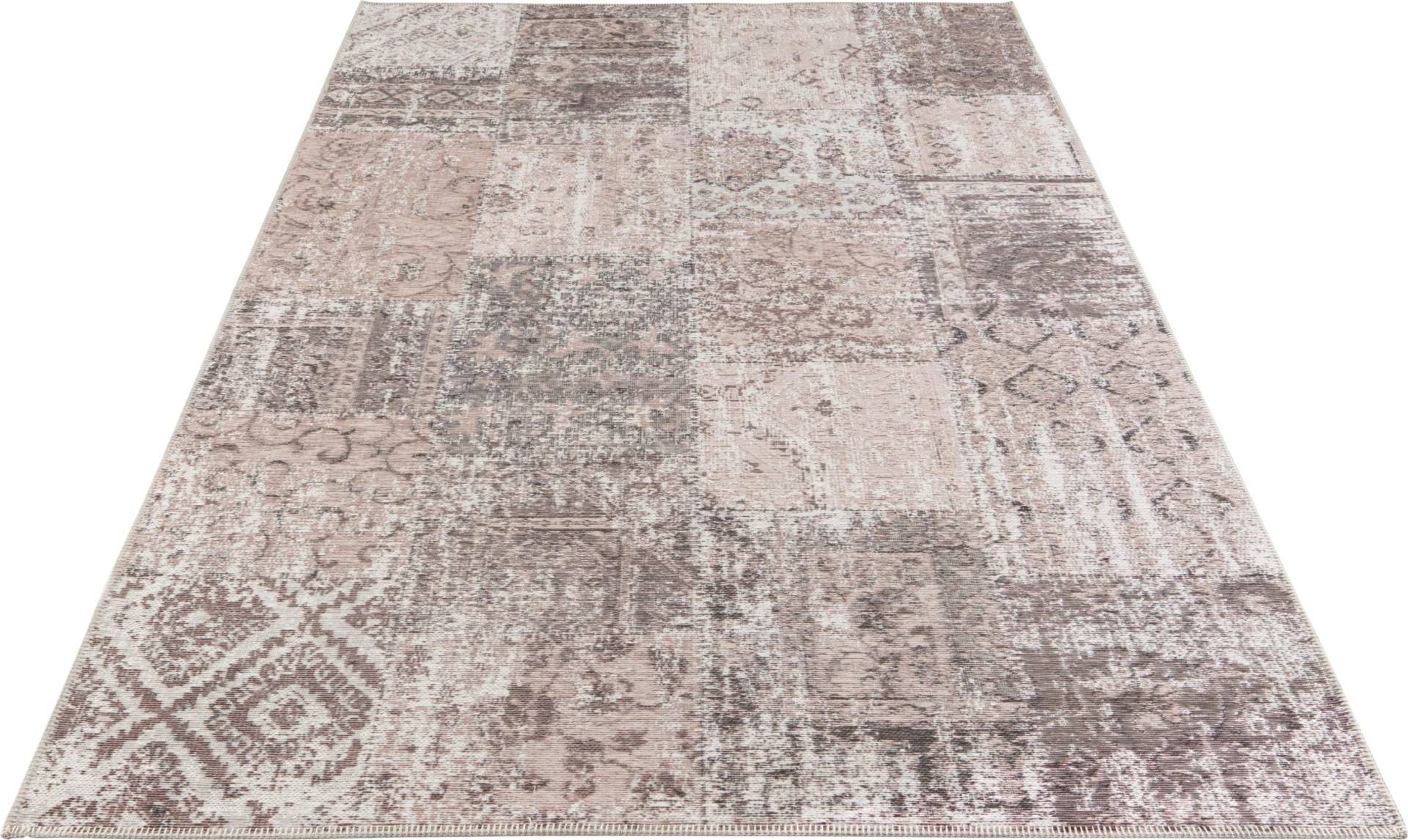 ELLE DECORATION Teppich »Denain«, rechteckig, 4 mm Höhe, Flachgewebe, Vintage Patchwork, hochwertiger Materialmix, Robust ELLE DECORATION Teppich »Denain«, rechteckig, 4 mm Höhe, Flachgewebe, Vintage Patchwork, hochwertiger Materialmix, Robust von ELLE DECORATION