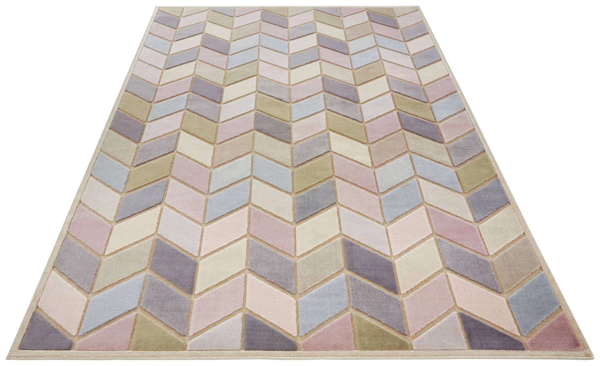 ELLE DECORATION Teppich »Loire«, rechteckig, 8 mm Höhe, Kurzflor, Velour, Geometrisches Muster, Hoch-Tief Struktur ELLE DECORATION Teppich »Loire«, rechteckig, 8 mm Höhe, Kurzflor, Velour, Geometrisches Muster, Hoch-Tief Struktur von ELLE DECORATION