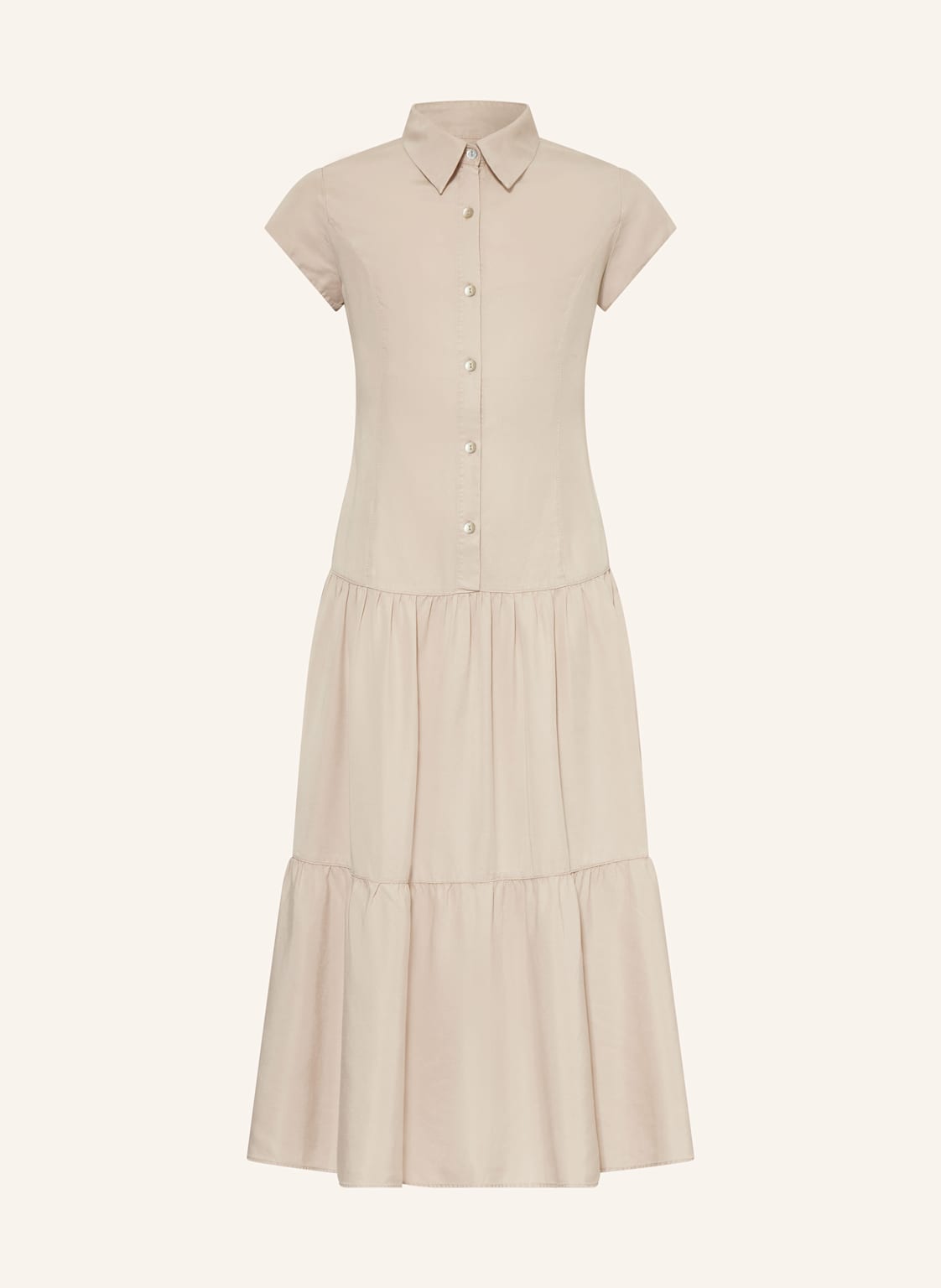 Elsy Hemdblusenkleid Mit Volants Und Cut-Out weiss Elsy Hemdblusenkleid Mit Volants Und Cut-Out weiss von ELSY