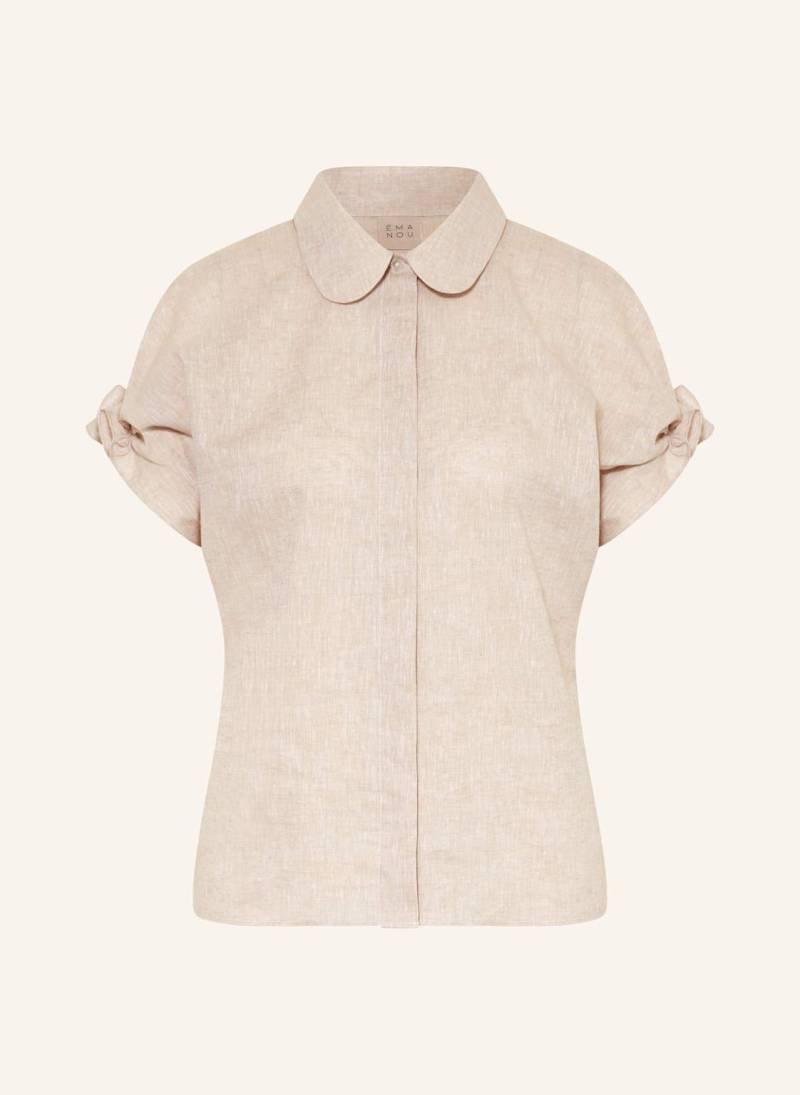 Émanou Bluse Mit Rüschen beige von ÉMANOU