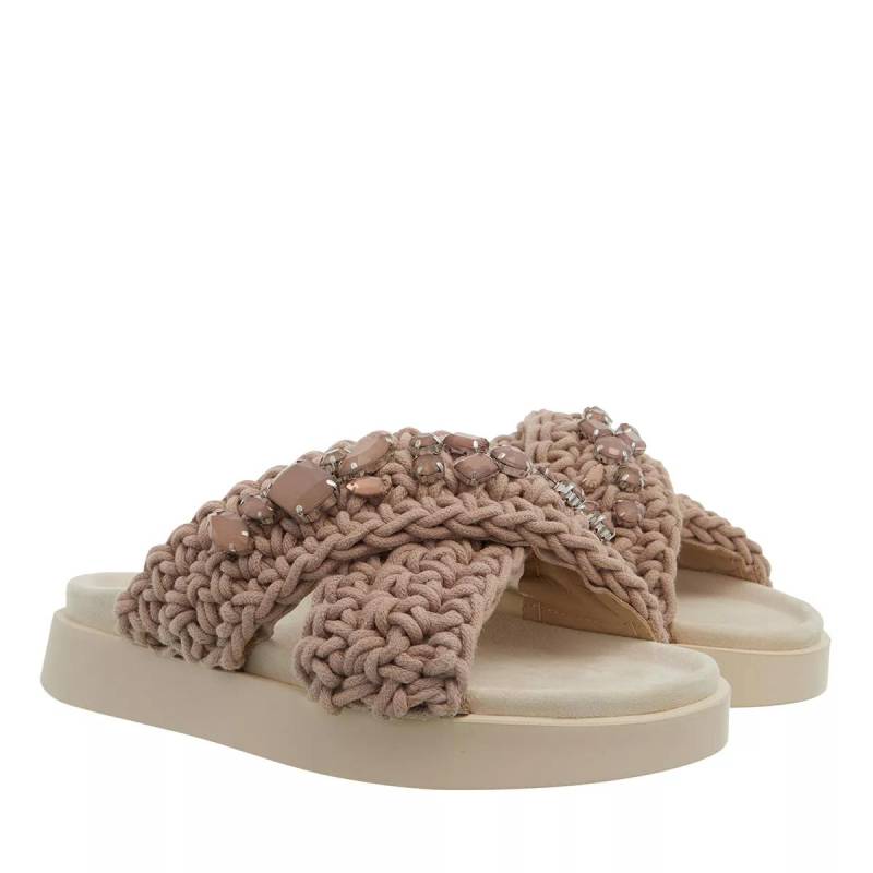 INUIKII Slipper & Pantoletten - Woven Stones - Gr. 38 (EU) - in Taupe - für Damen von INUIKII