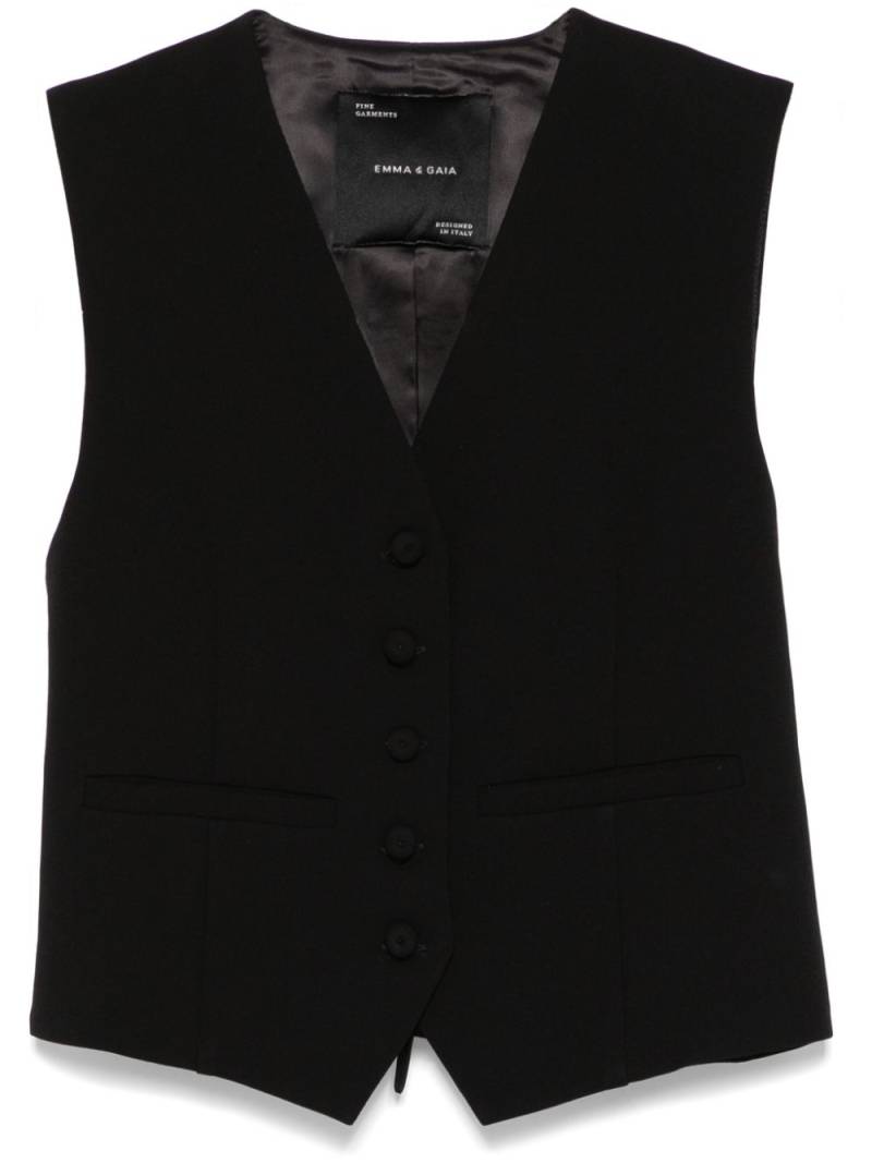 EMMA E GAIA cady waistcoat - Black von EMMA E GAIA