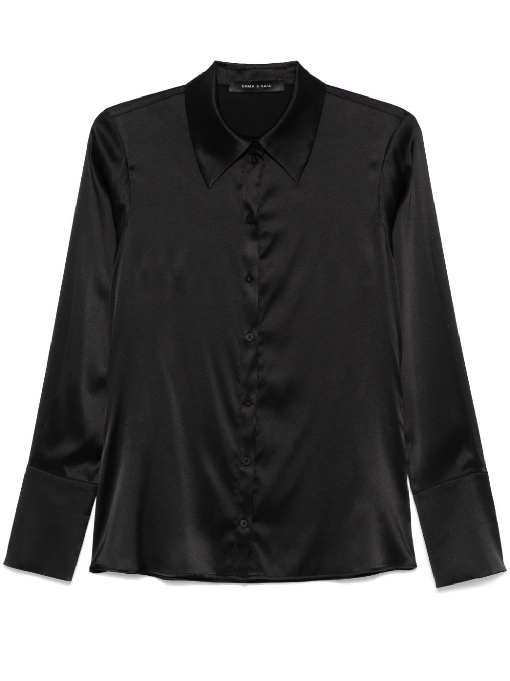 EMMA E GAIA satin shirt - Black