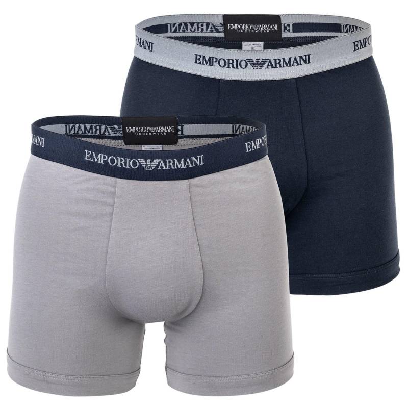 Boxershort 2er Pack Figurbetont Herren Blau L von EMPORIO ARMANI