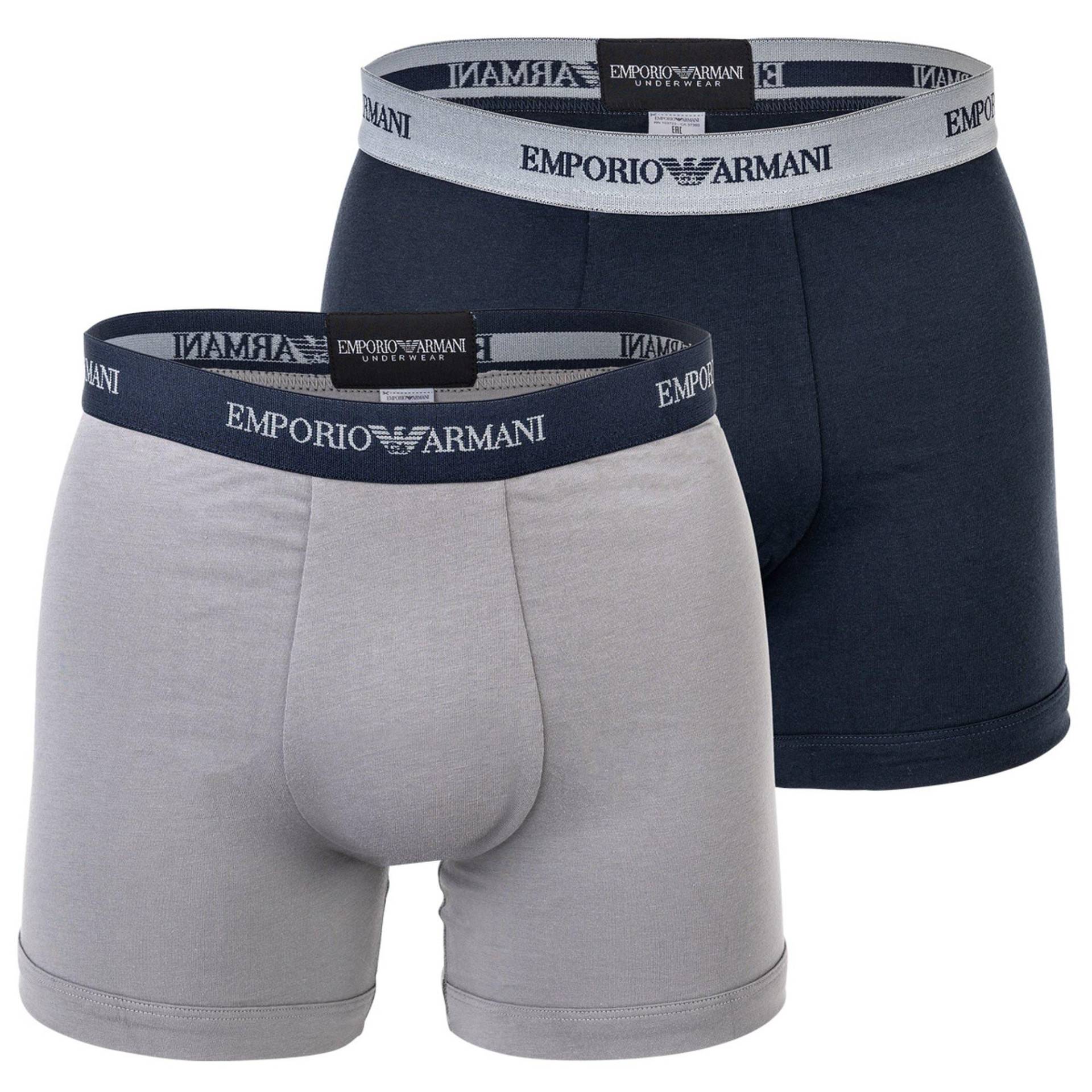 Boxershort 2er Pack Figurbetont Herren Blau M von EMPORIO ARMANI