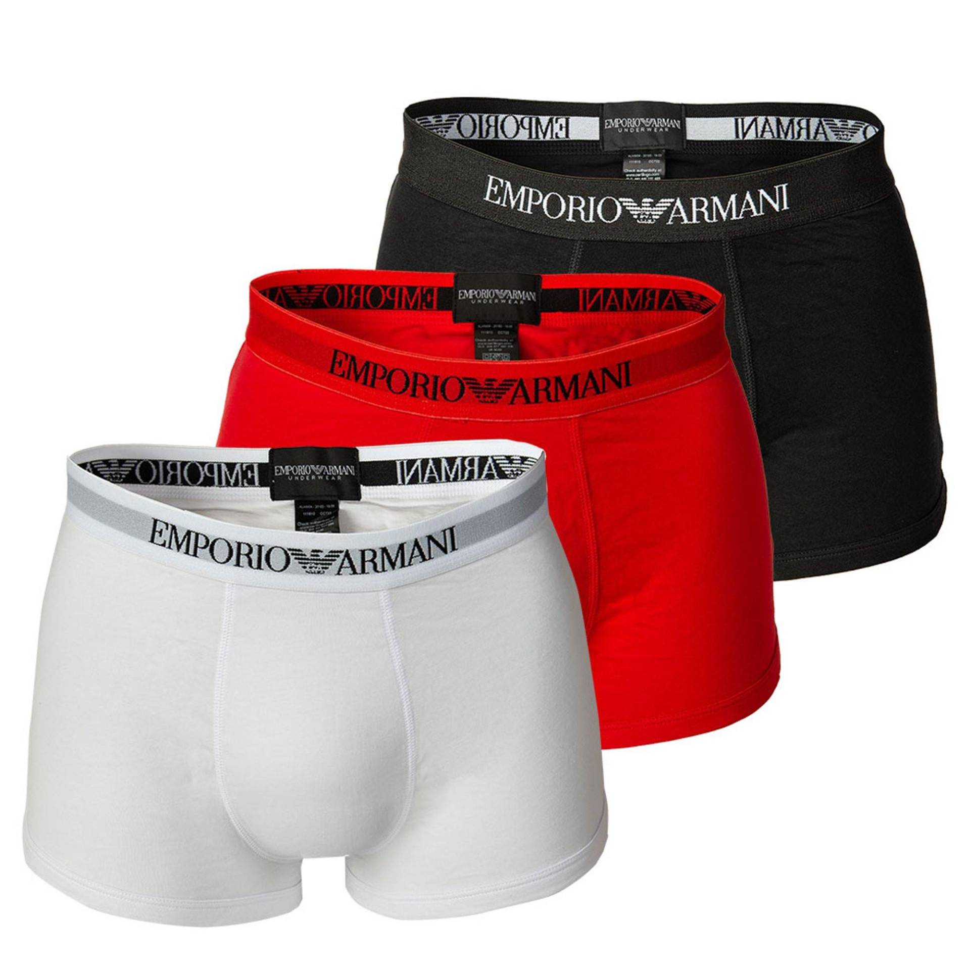 Emporio Armani - Boxershort  3er Pack Bequem sitzend, für Herren, Multicolor, Größe M von Emporio Armani