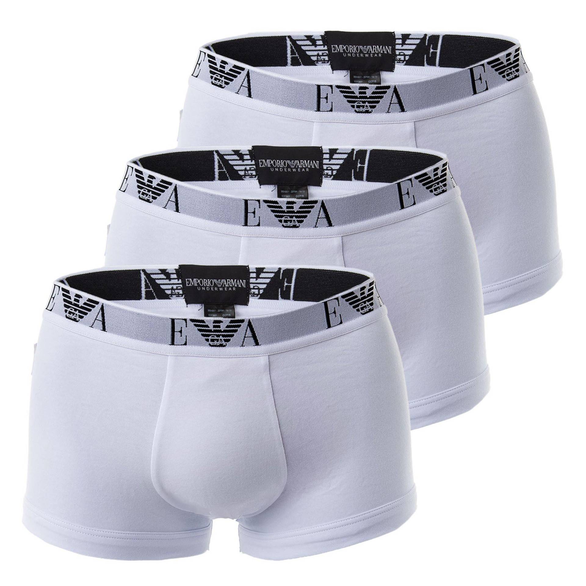 Emporio Armani - Boxershort  3er Pack Figurbetont, für Herren, Weiss, Größe L von Emporio Armani