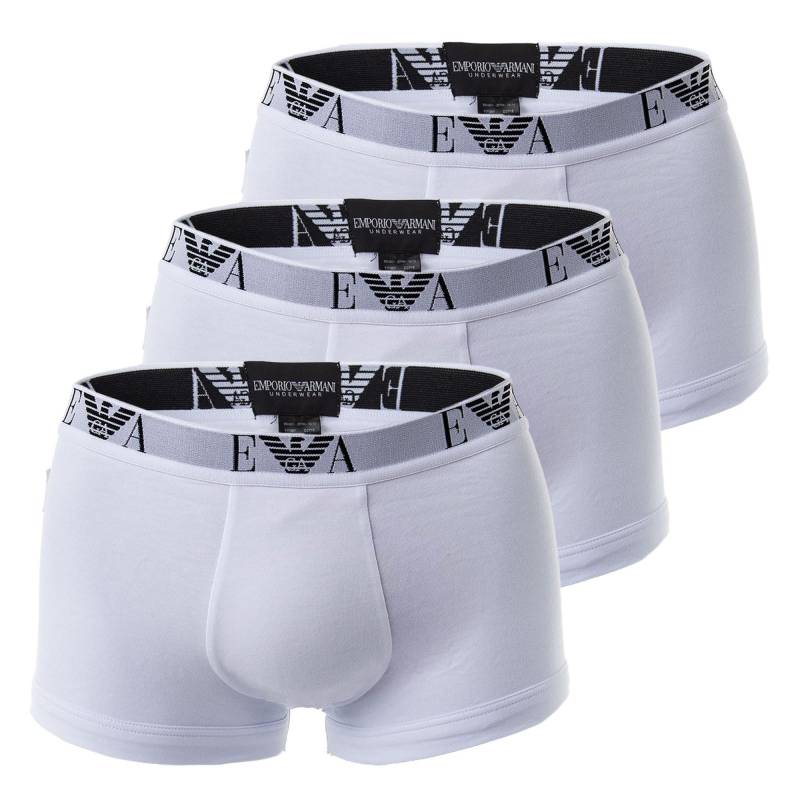 Boxershort 3er Pack Figurbetont Herren Weiss L von EMPORIO ARMANI