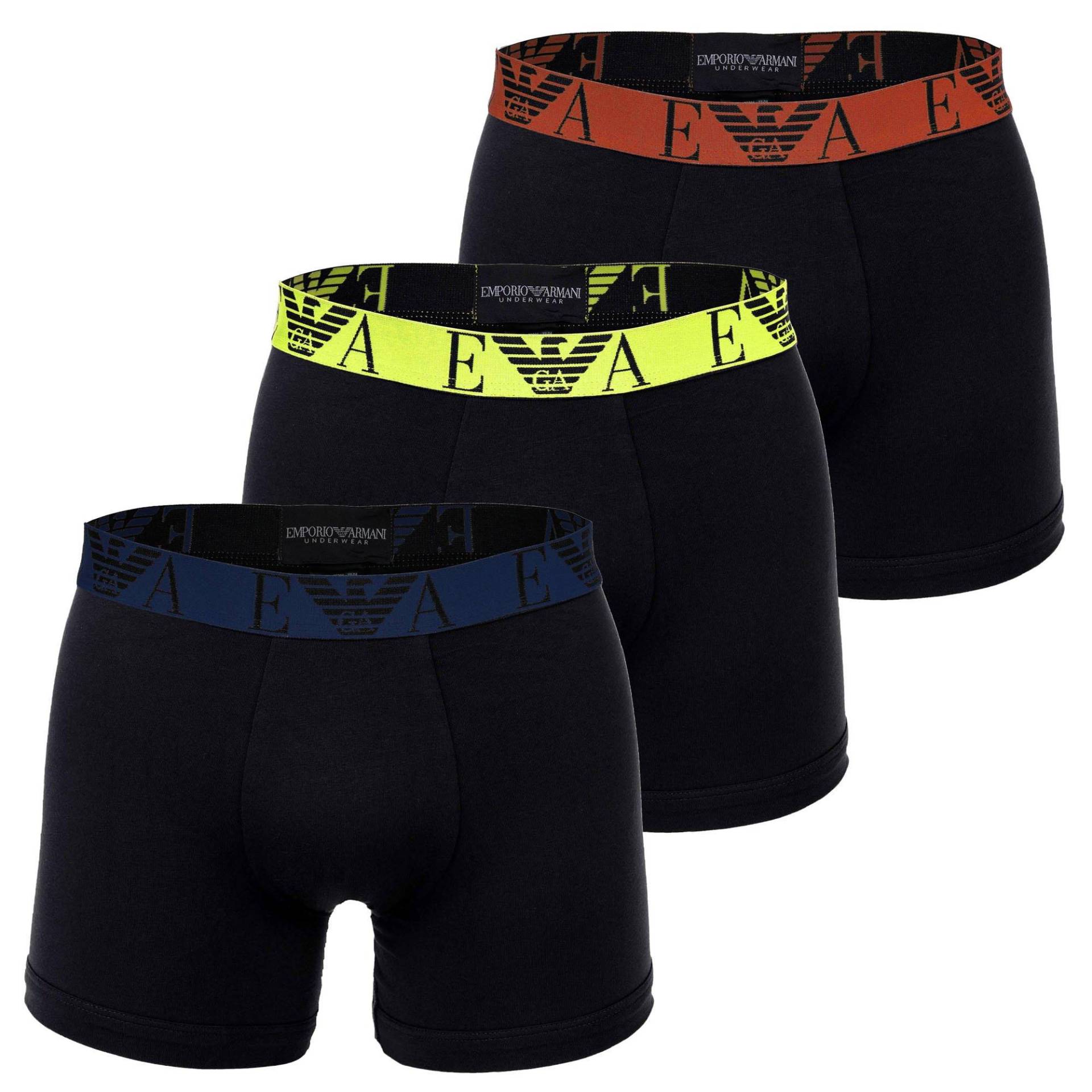 Boxershort Figurbetont-bold Monogram Herren Schwarz S von EMPORIO ARMANI