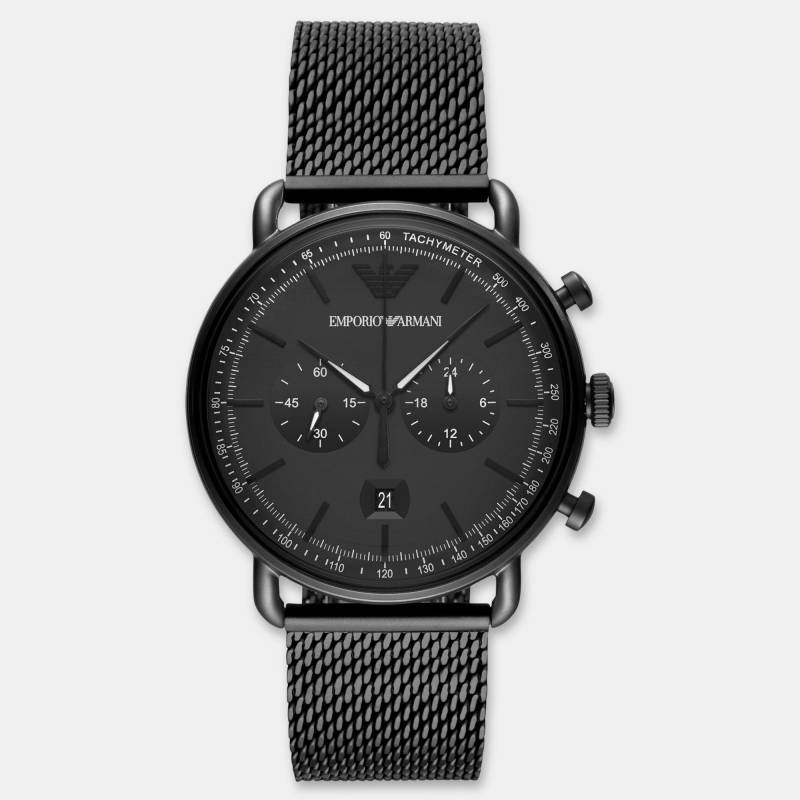 Chronograph Uhr Herren Black 43mm von EMPORIO ARMANI