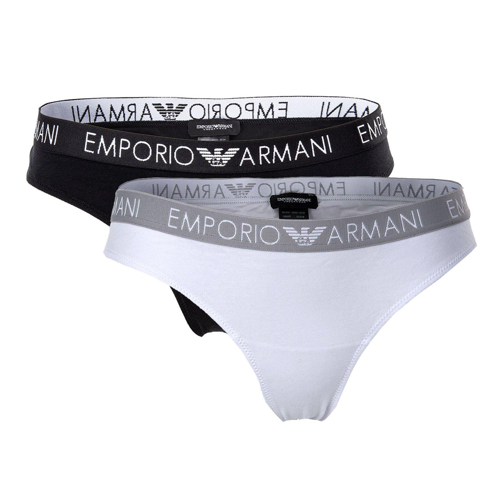 Emporio Armani - Slip  2er Pack Figurbetont, für Damen, Multicolor, Größe XS von Emporio Armani