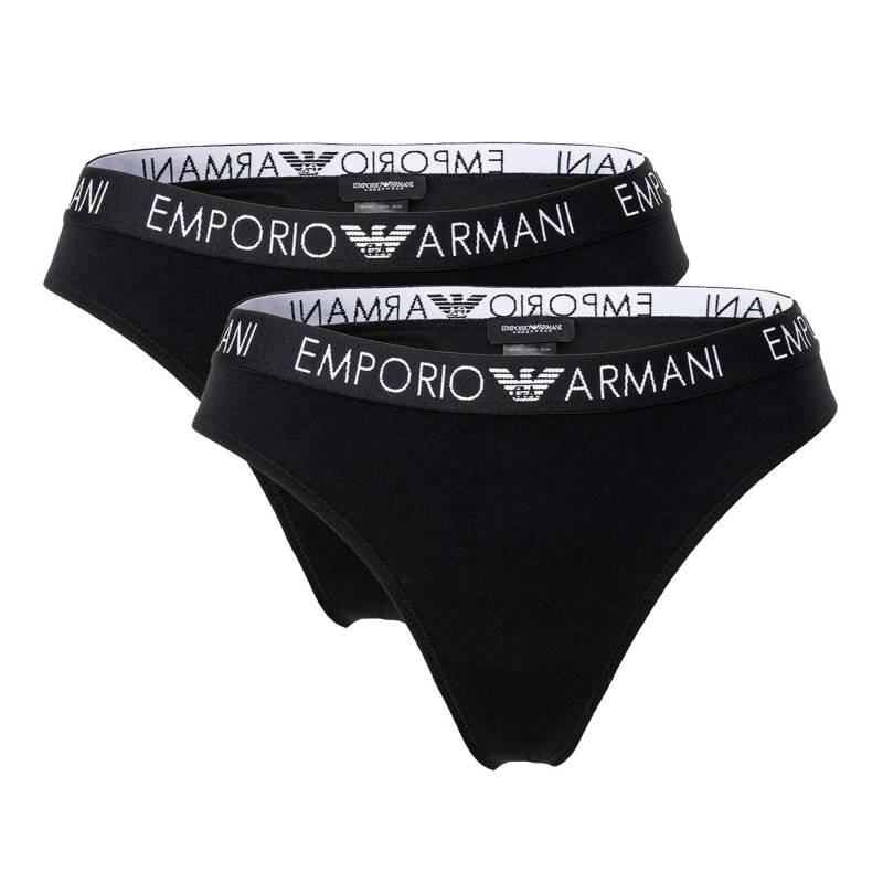 String 2er Pack Figurbetont Damen Schwarz L von EMPORIO ARMANI