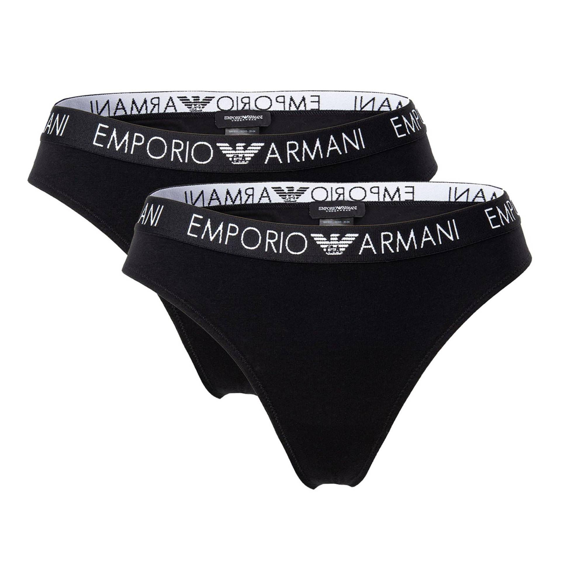 String 2er Pack Figurbetont Damen Schwarz XL von EMPORIO ARMANI