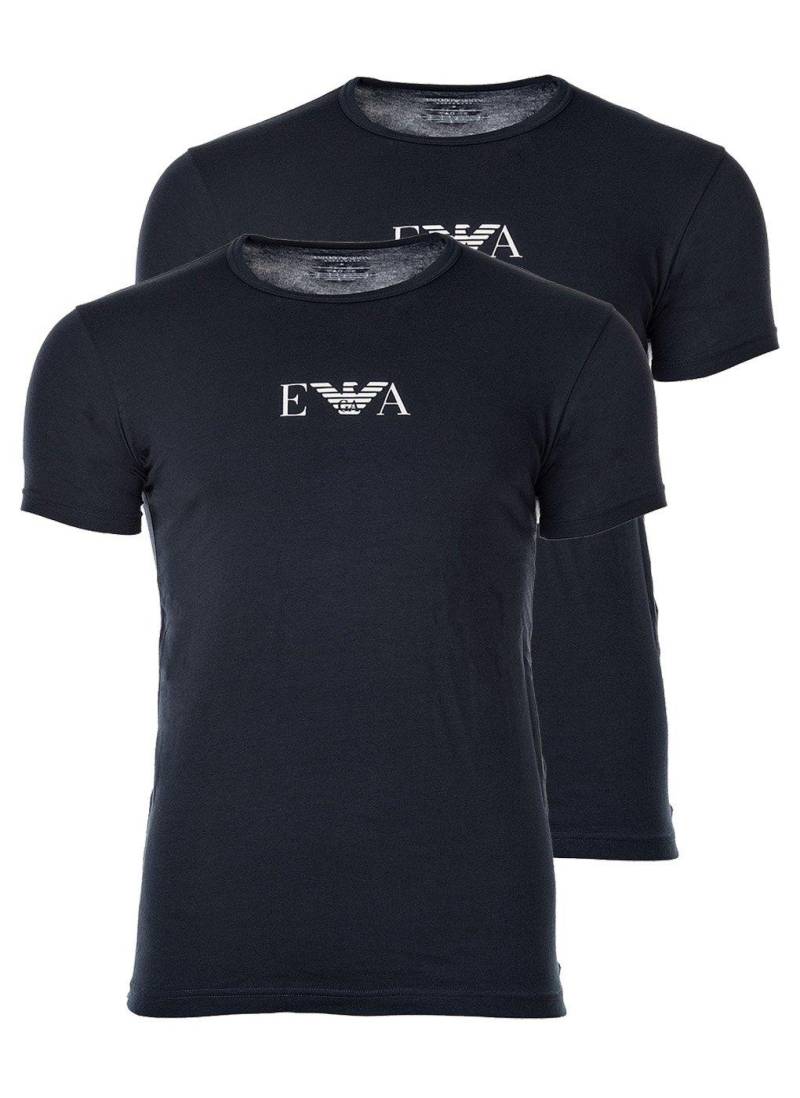 T-shirt 2er Pack Bequem Sitzend Herren Blau XL von EMPORIO ARMANI