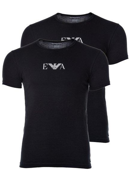 T-shirt 2er Pack Bequem Sitzend Herren Schwarz L von EMPORIO ARMANI