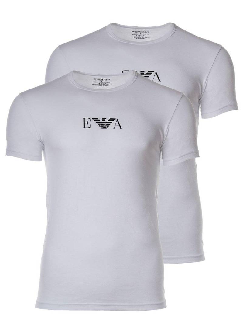 T-shirt 2er Pack Bequem Sitzend Herren Weiss S von EMPORIO ARMANI