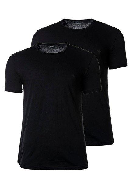 T-shirt 2er Pack Figurbetont Herren Schwarz S von EMPORIO ARMANI