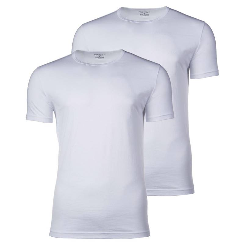 T-shirt Casual Bequem Sitzend Herren Weiss S von EMPORIO ARMANI