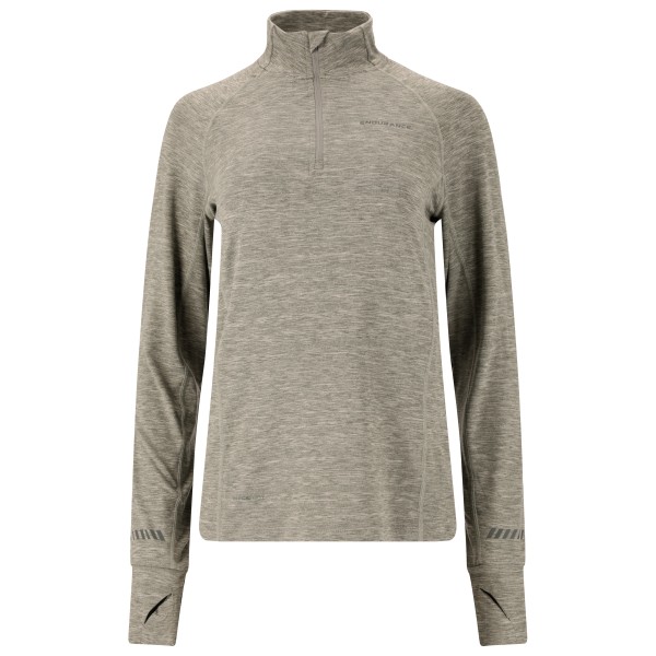 ENDURANCE - Women's Canna V2 Melange Performance Midlayer - Longsleeve Gr 36 grau von ENDURANCE