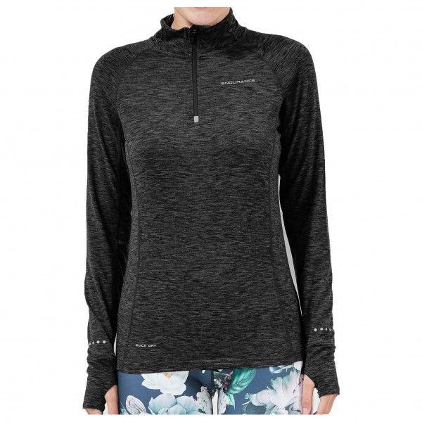 ENDURANCE - Women's Canna V2 Melange Performance Midlayer - Longsleeve Gr 36 schwarz von ENDURANCE