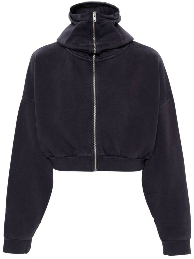 ENTIRE STUDIOS cropped zip-up hoodie - Blue von ENTIRE STUDIOS