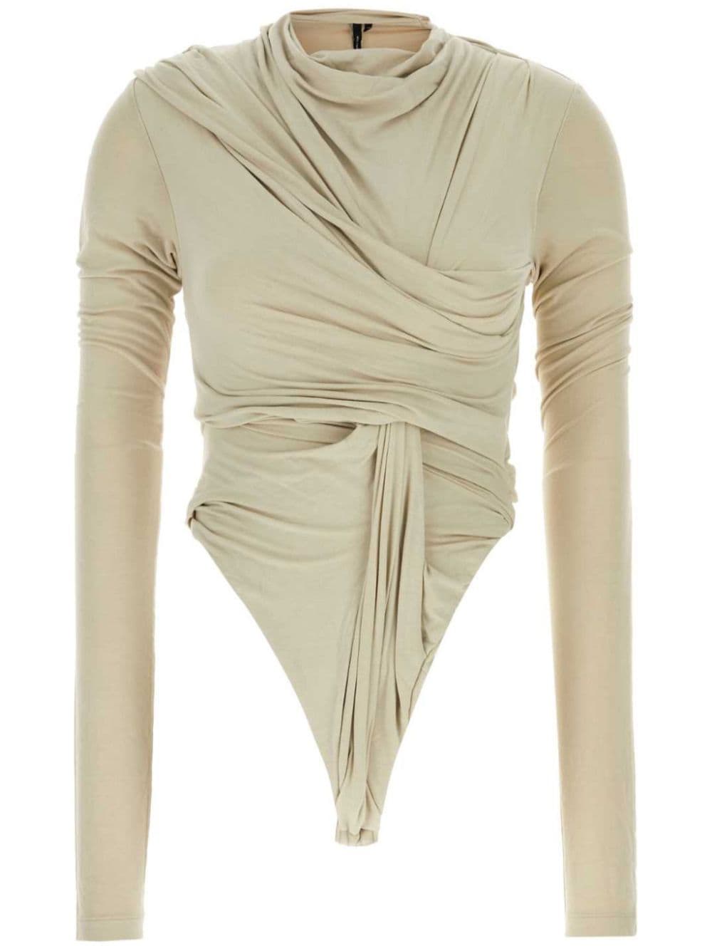 ENTIRE STUDIOS draped jersey bodysuit - Neutrals von ENTIRE STUDIOS