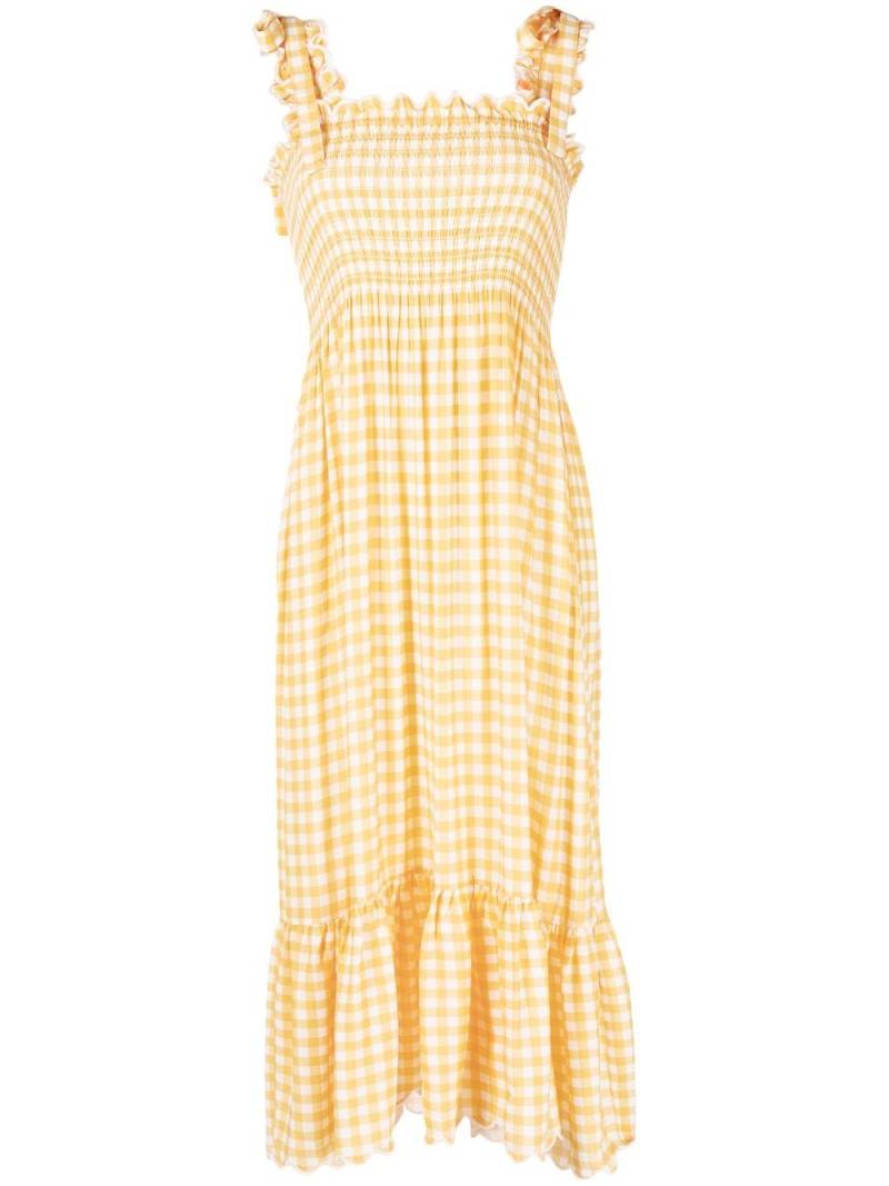 EPHEMERA bow-detail gingham dress - Yellow von EPHEMERA