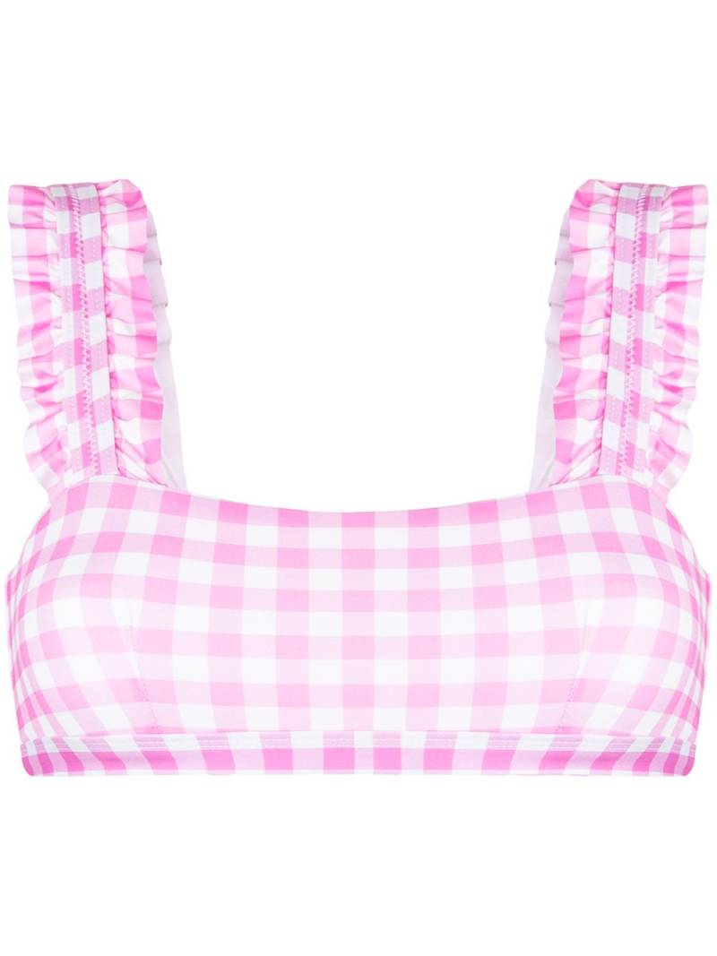 EPHEMERA gingham bikini top - Pink von EPHEMERA