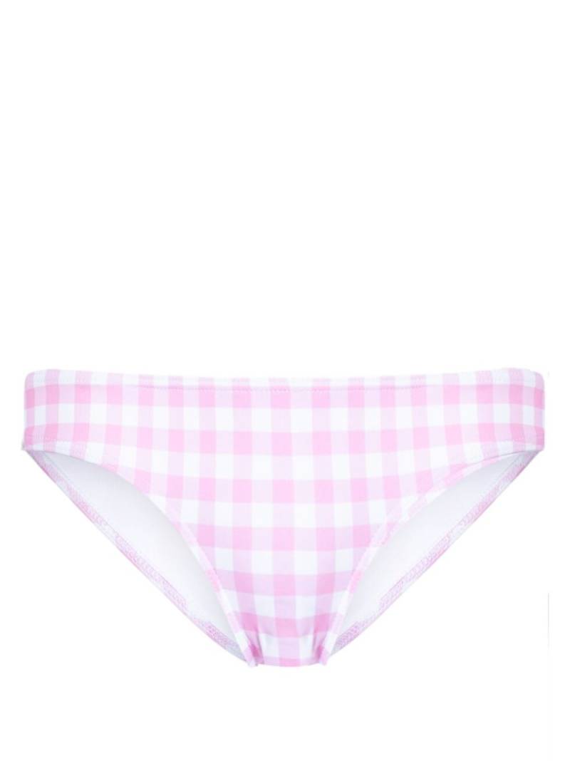 EPHEMERA gingham check-pattern bikini bottoms - White von EPHEMERA