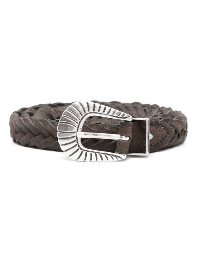 ERALDO braided suede belt - Brown von ERALDO