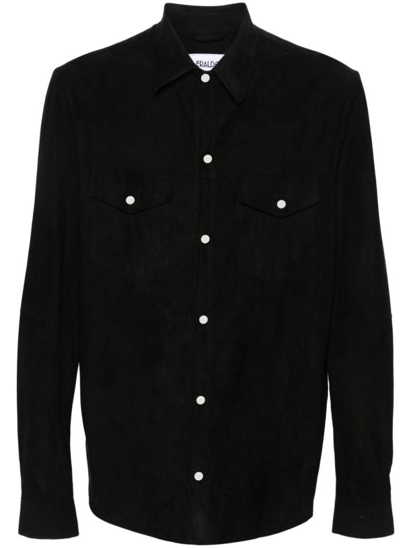 ERALDO classic-collar suede shirt - Black von ERALDO