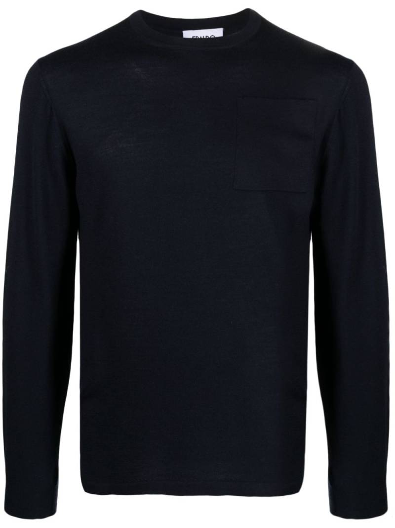 ERALDO crew-neck wool-blend jumper - Blue von ERALDO