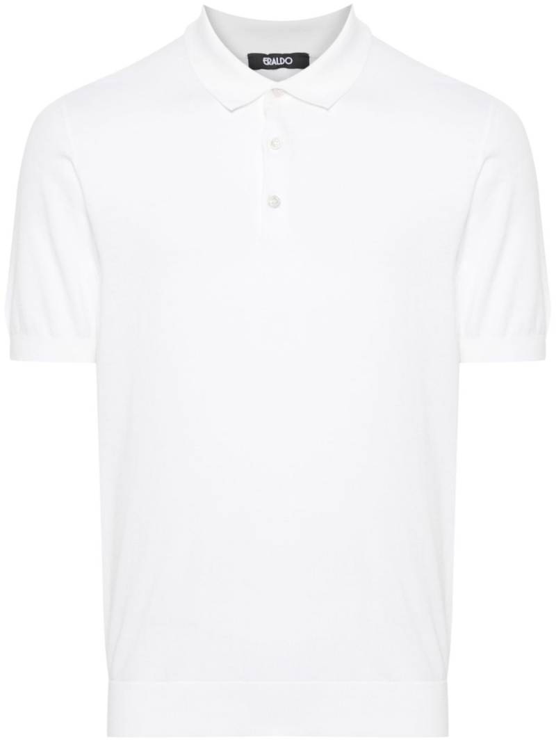 ERALDO knitted cotton polo shirt - White von ERALDO