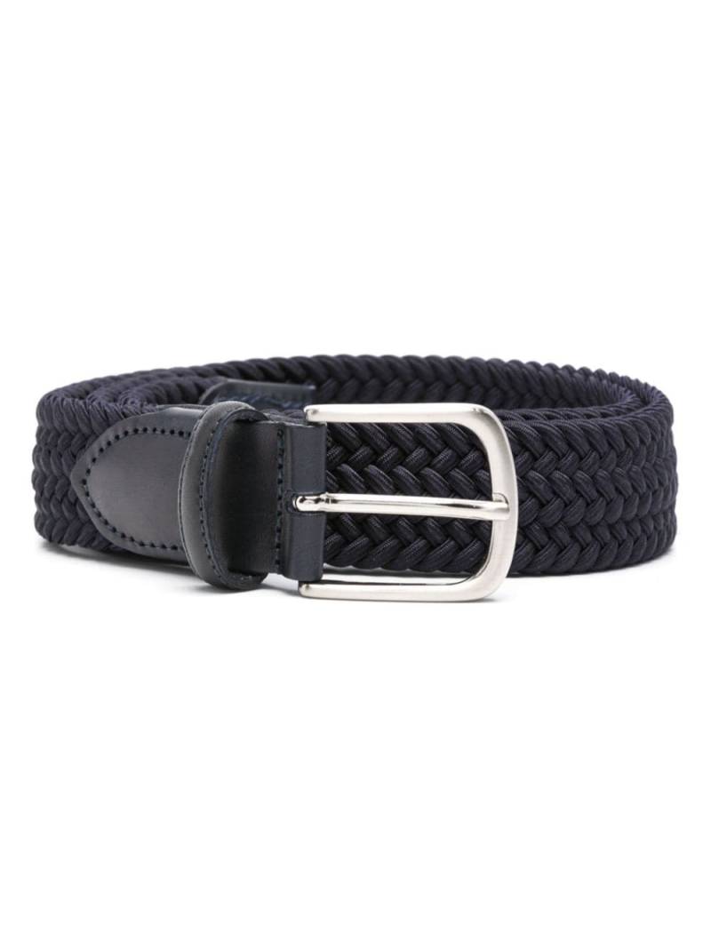 ERALDO leather-trim interwoven belt - Blue von ERALDO