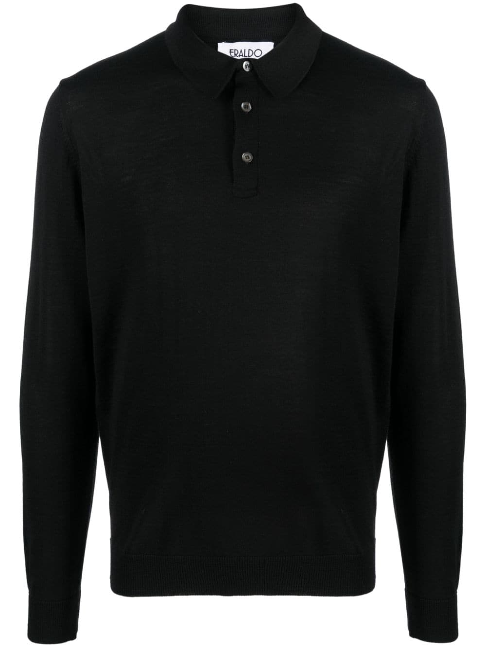 ERALDO merino-wool polo shirt - Black von ERALDO