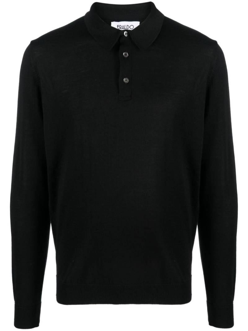 ERALDO merino-wool polo shirt - Black von ERALDO